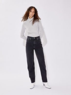 Baggy tapered jeans charcoal black