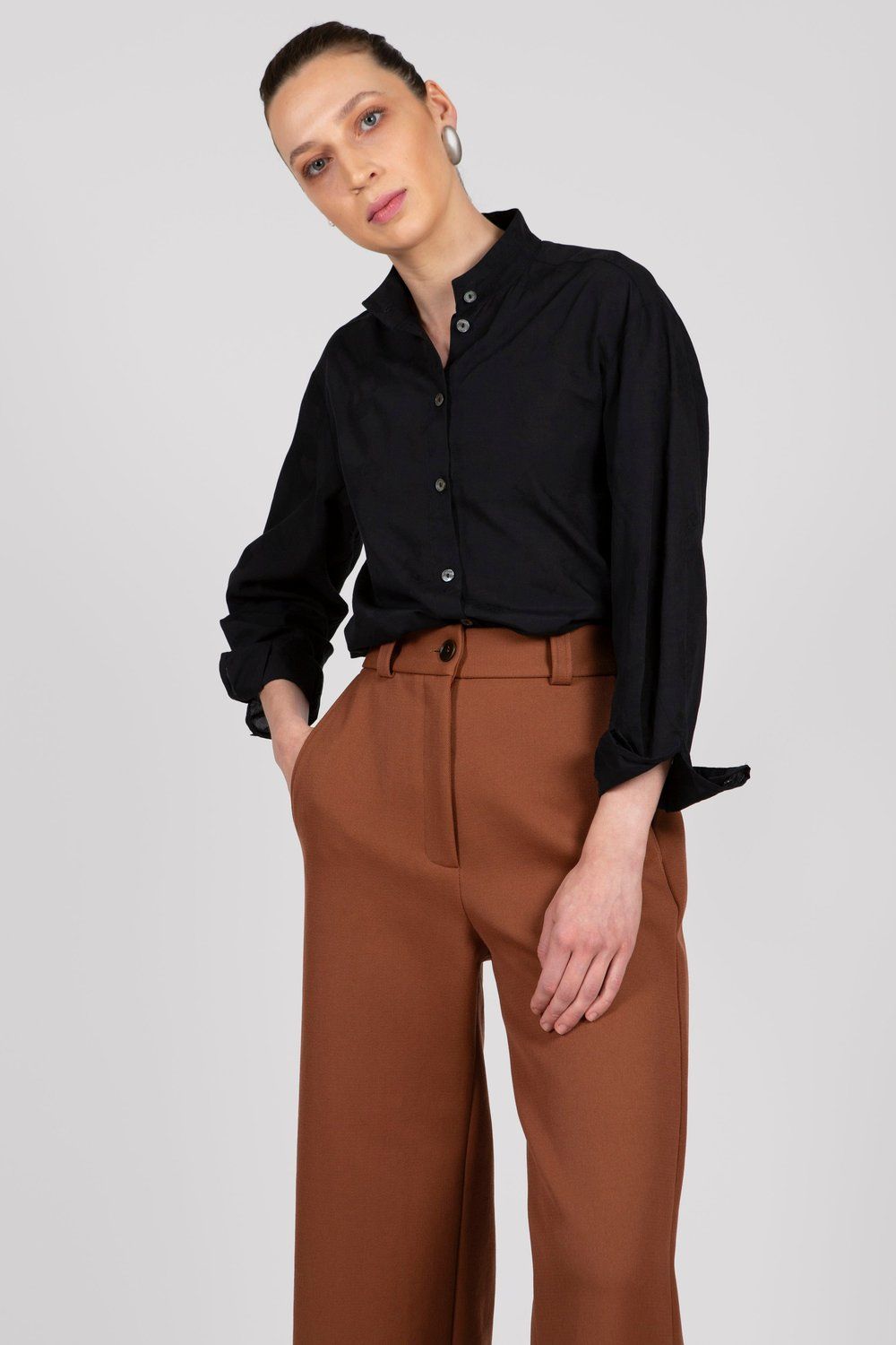 Bluse Altea Nero Jacquard