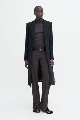 Slim Wool Coat black