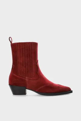Western Boot suede bordeaux