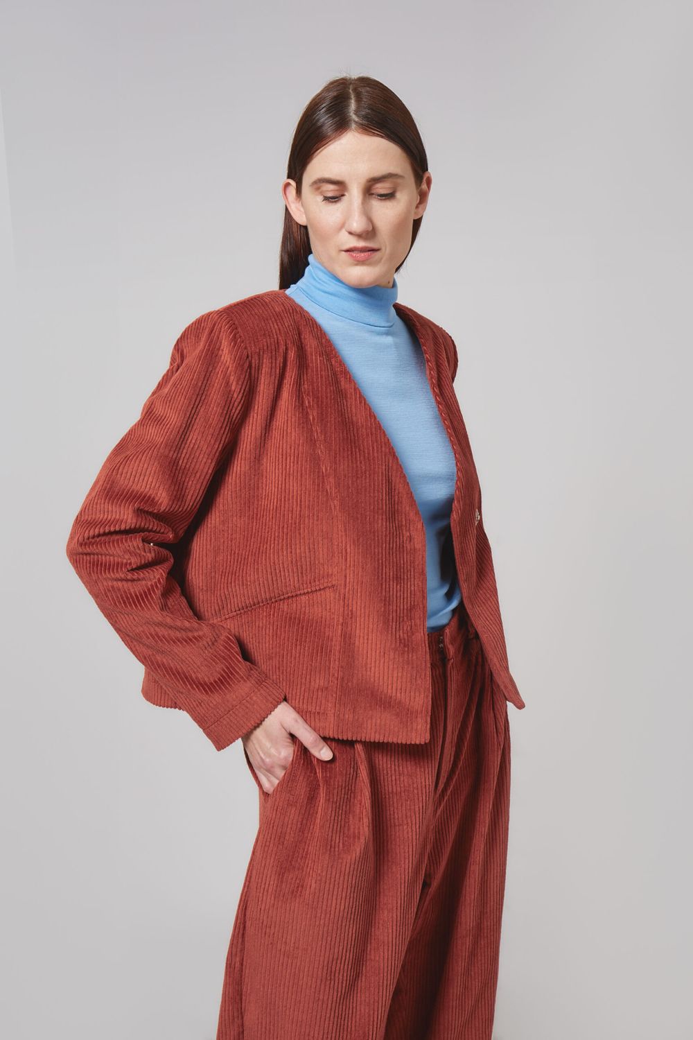 Jacke Cord orange