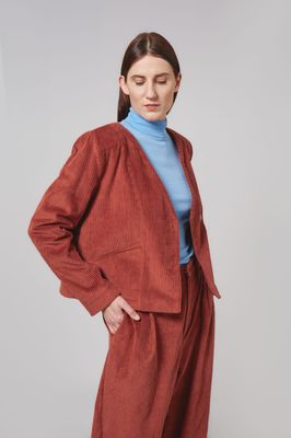 Jacke Cord orange