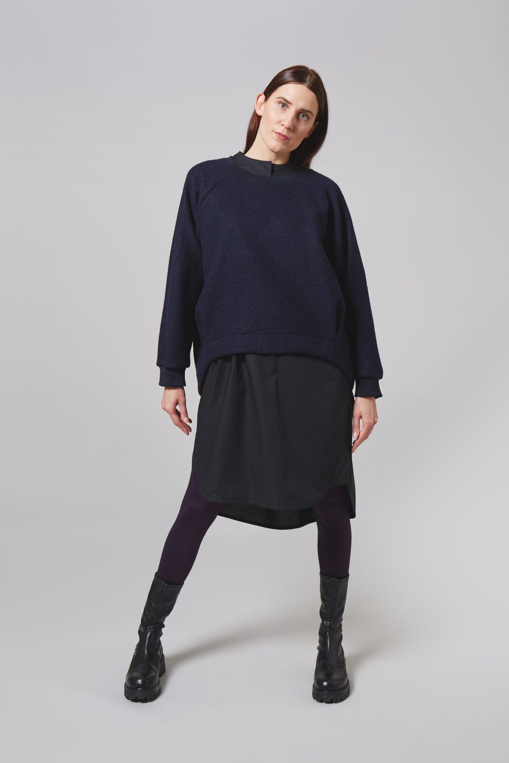 Sweater Wollwalk dunkelblau