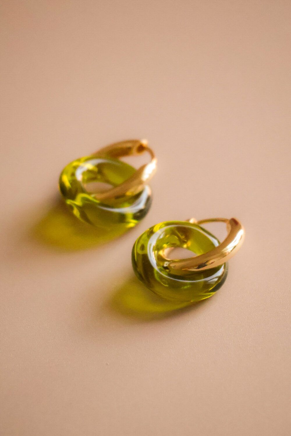 Ohrhänger Hoop Big Circle Olive