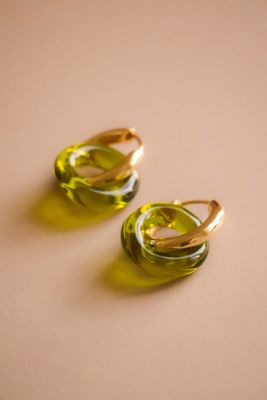 Ohrhänger Hoop Big Circle Olive