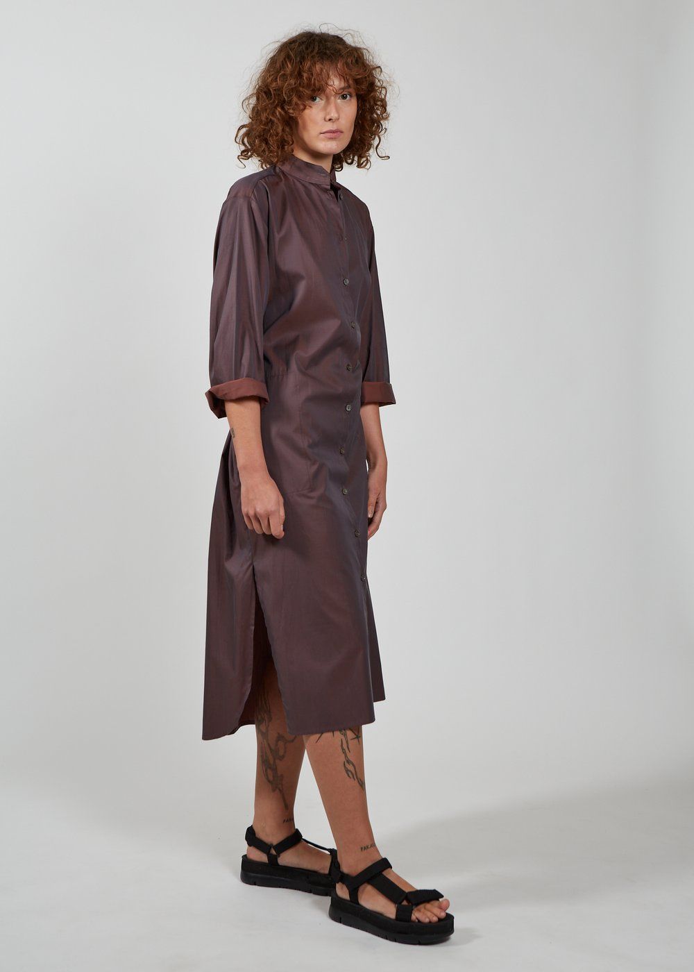 Blusenkleid Erica Lunga lila changeante