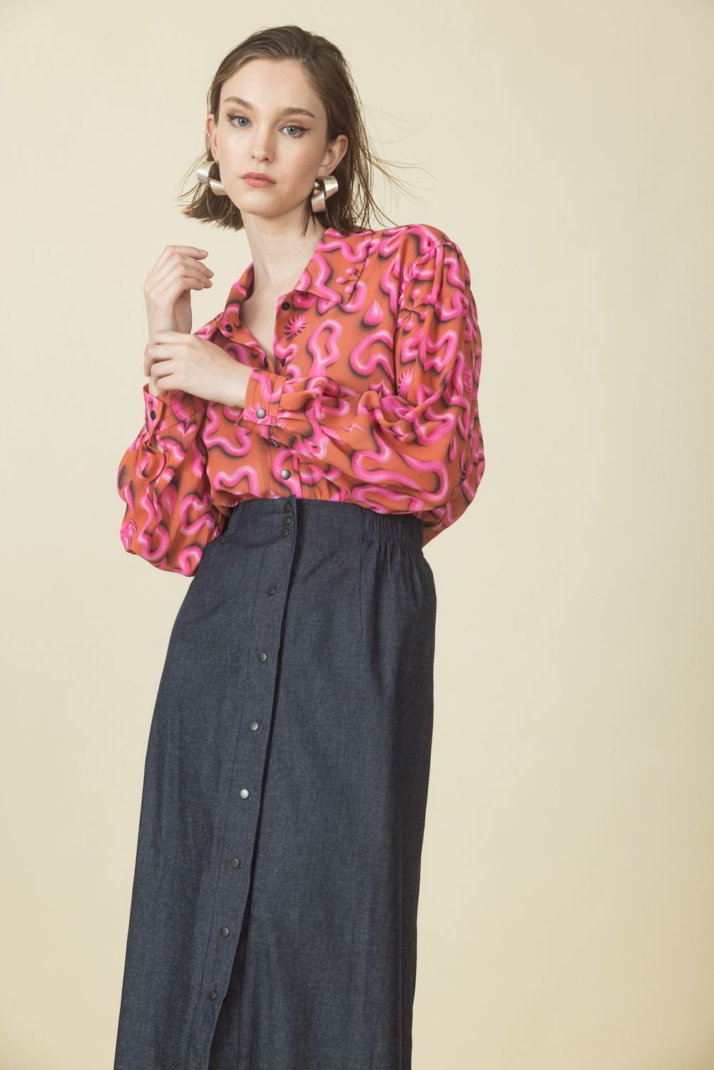Bluse &quot;EMOTIES&quot; chili/pink
