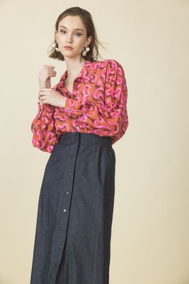 Bluse &quot;EMOTIES&quot; chili/pink
