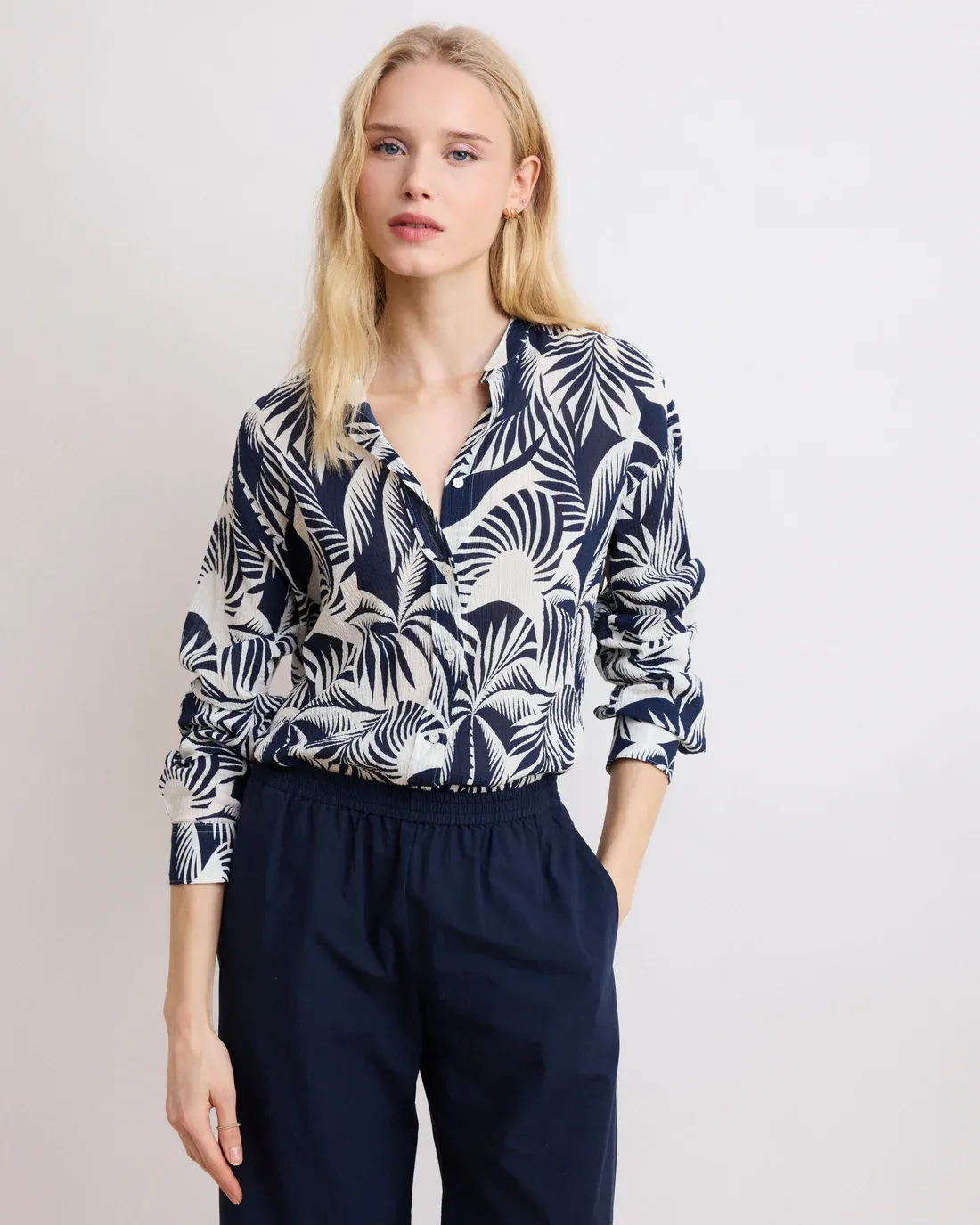 Hemd CRISTAL navy weiss