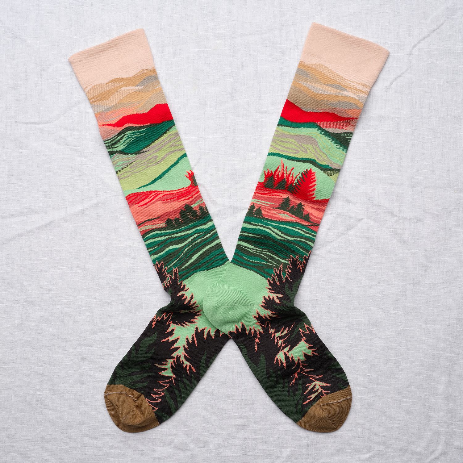 Kniesocken Flechten-Landschaft