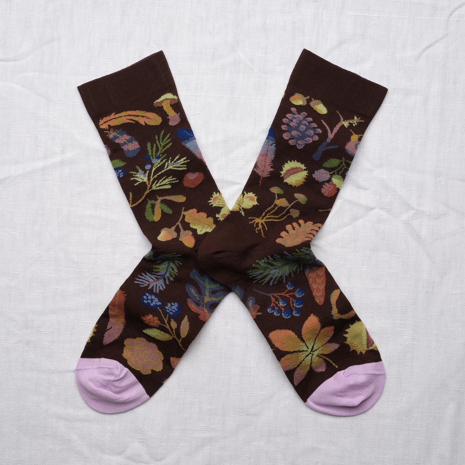 Socken Dunkelbraun bestreut