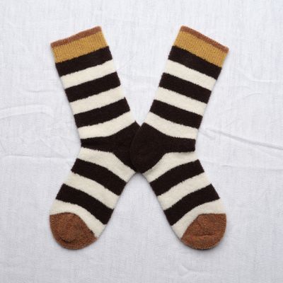 Wollsocken gestreift