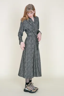 Kleid CRÈME grey motiv