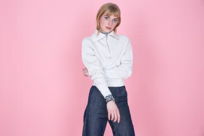 Pullover &quot;SHIMMER&quot; White/Creamy