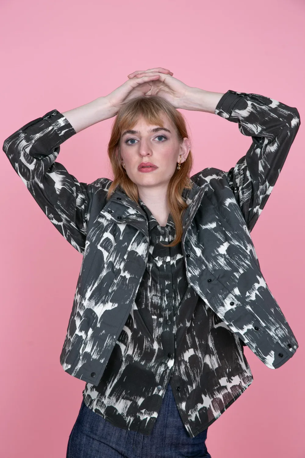 Weste HOOFDEN schwarz weiss