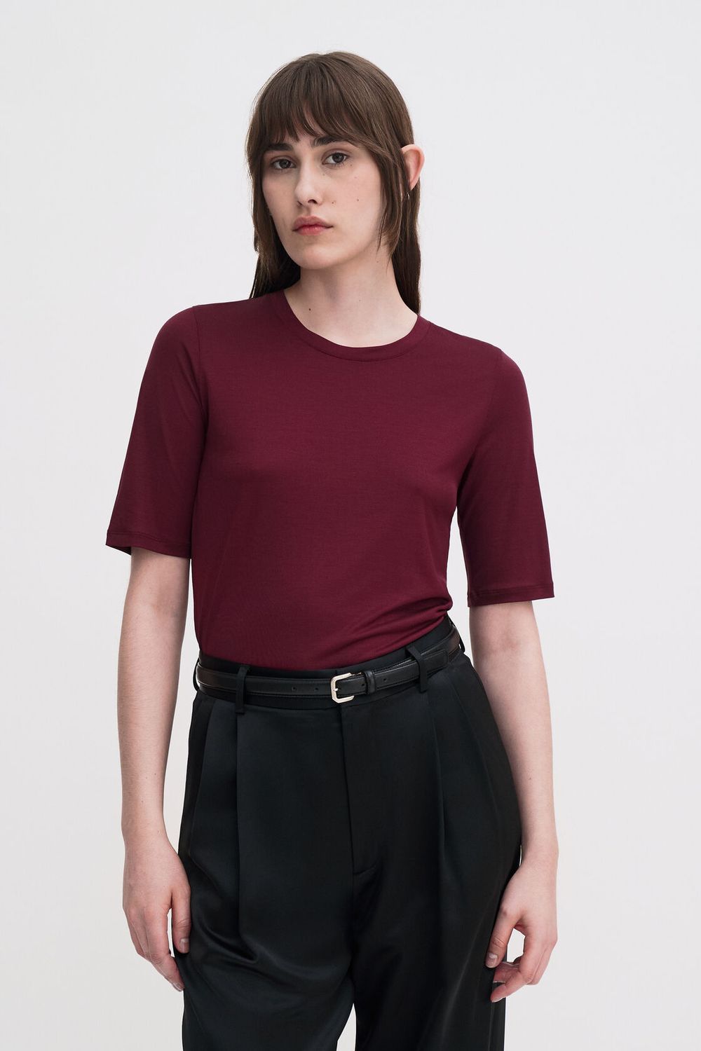 Elena Tee burgundy