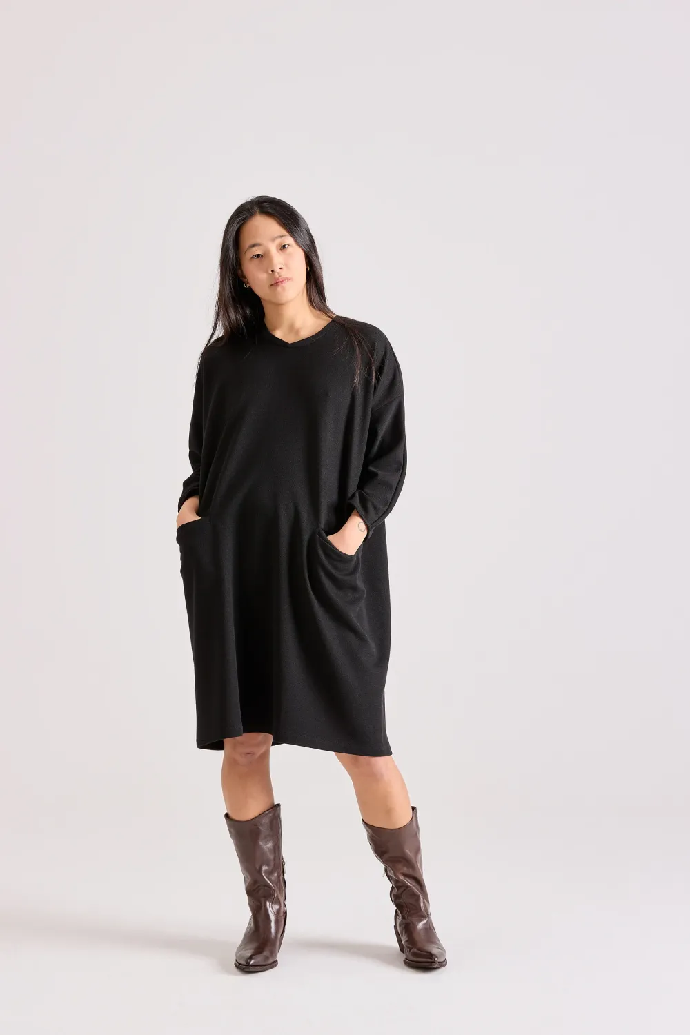 Jerseykleid ZORA schwarz