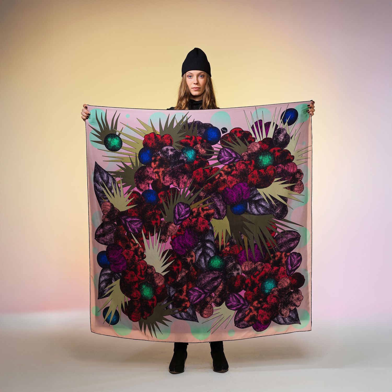 Grand Foulard SAUVAGERIE rouge