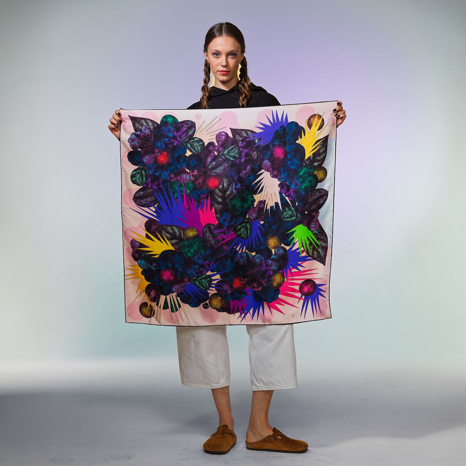 Foulard Carré SAUVAGERIE mimosa