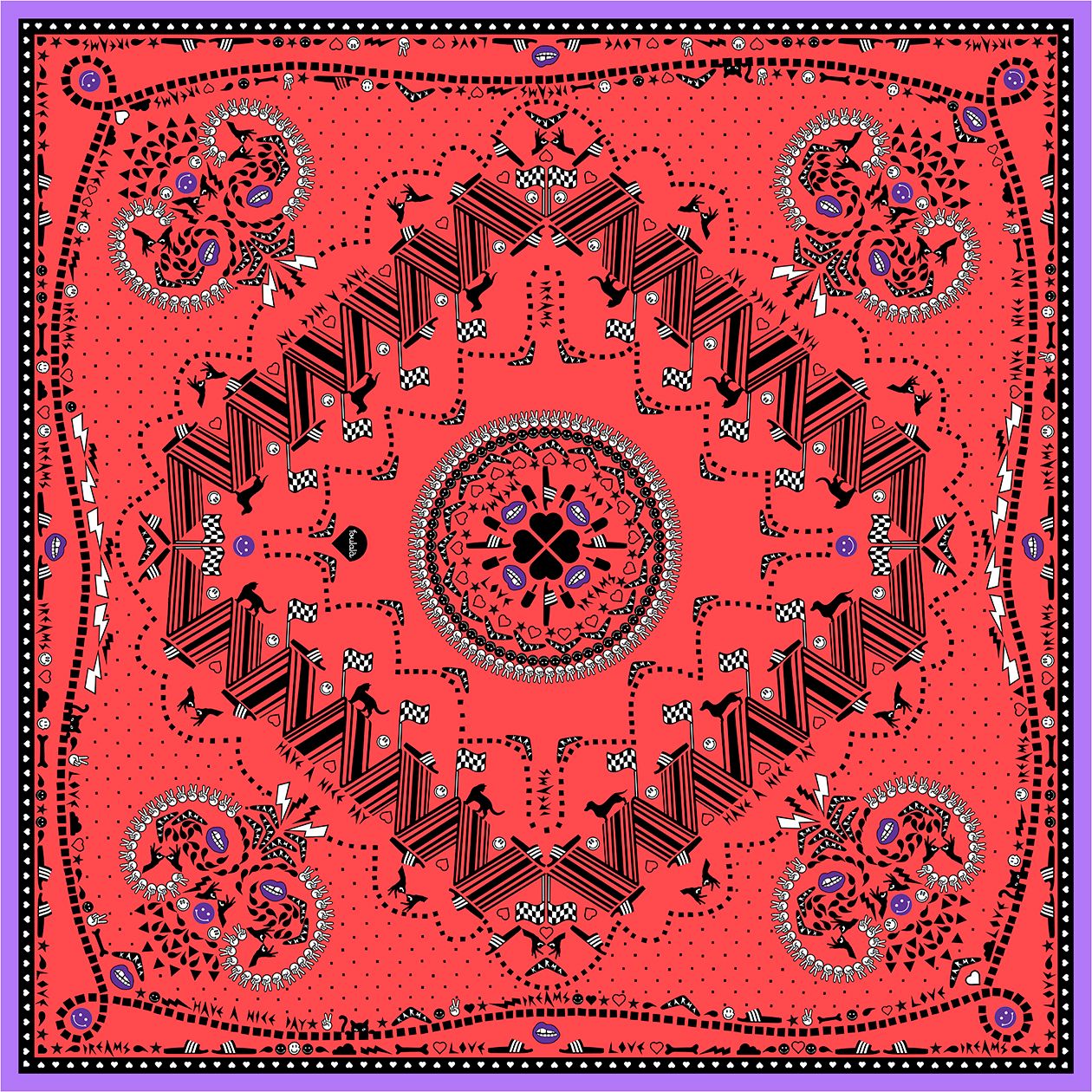 Nicki Wool BANDANA-DRAMA grenadine