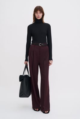 DARCEY wool trousers dark burgundy