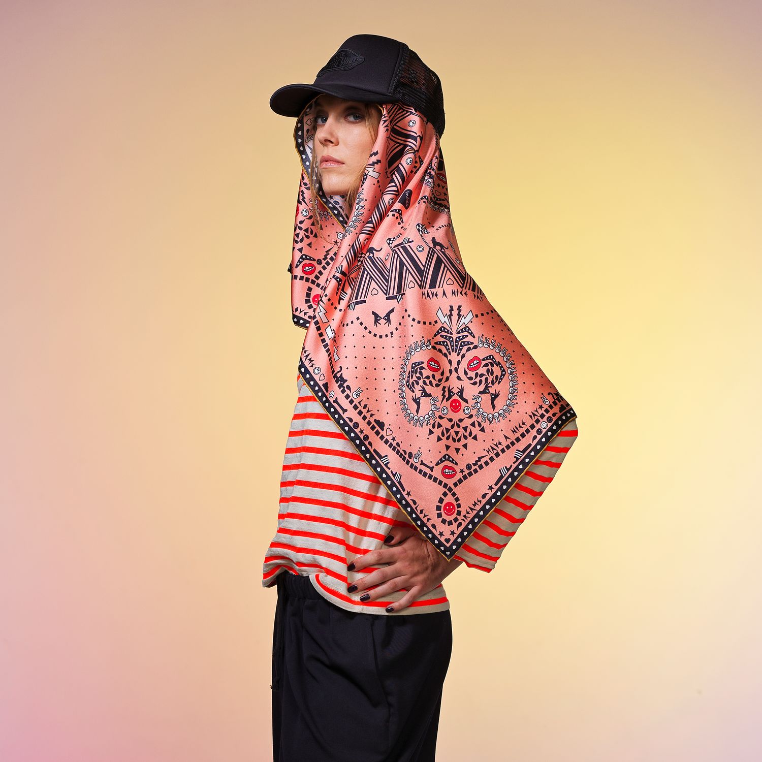 Foulard Carré BANDANA-DRAMA piggy