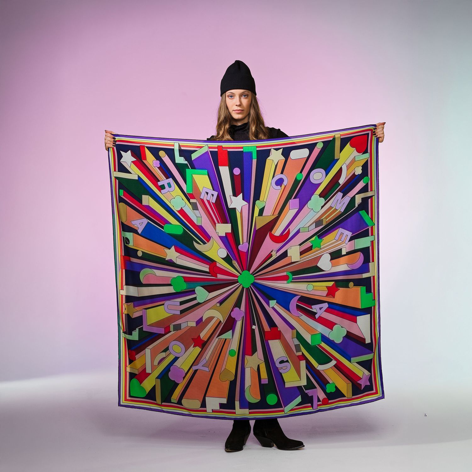 Grand Foulard COME AS YOU ARE night blue