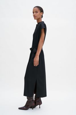 Stand Collar Dress black