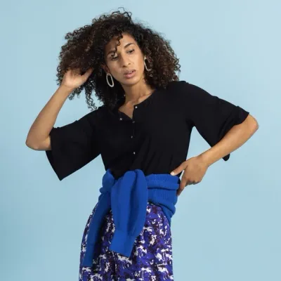 Bluse HIMBEER schwarz