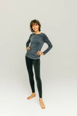 Cupro long sleeve graphite