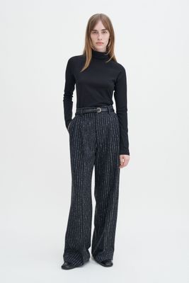 DARCEY Pinstripe Trousers black