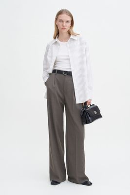 DARCEY wool trousers driftwood