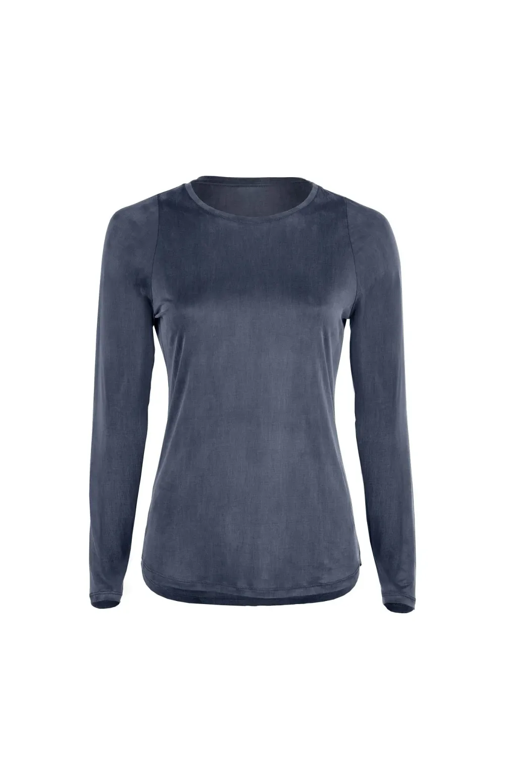 Cupro long sleeve midnight blue