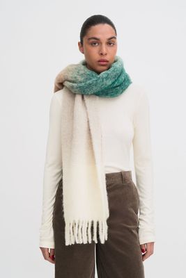 Dégradé Alpaca Mohair Schal beige-grün