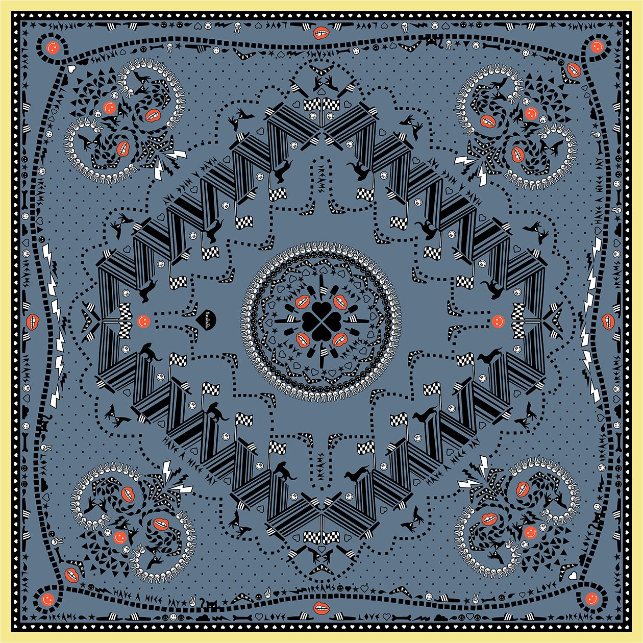 Nicki Wool BANDANA-DRAMA grey