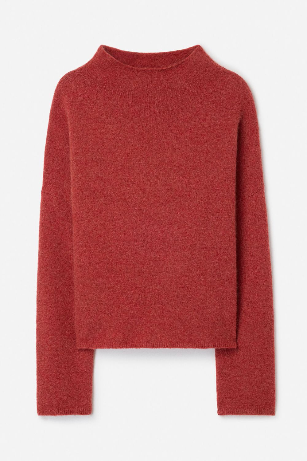 MIKA Yak Sweater Funnelneck red currant