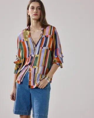 Bluse CORAZON Blockstreifen multicolor