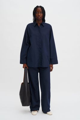 SANDIE Linen Shirt navy