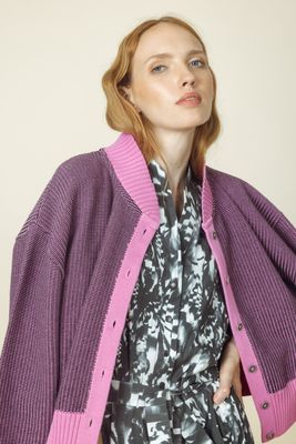 Strickjacke RICE frappe/black