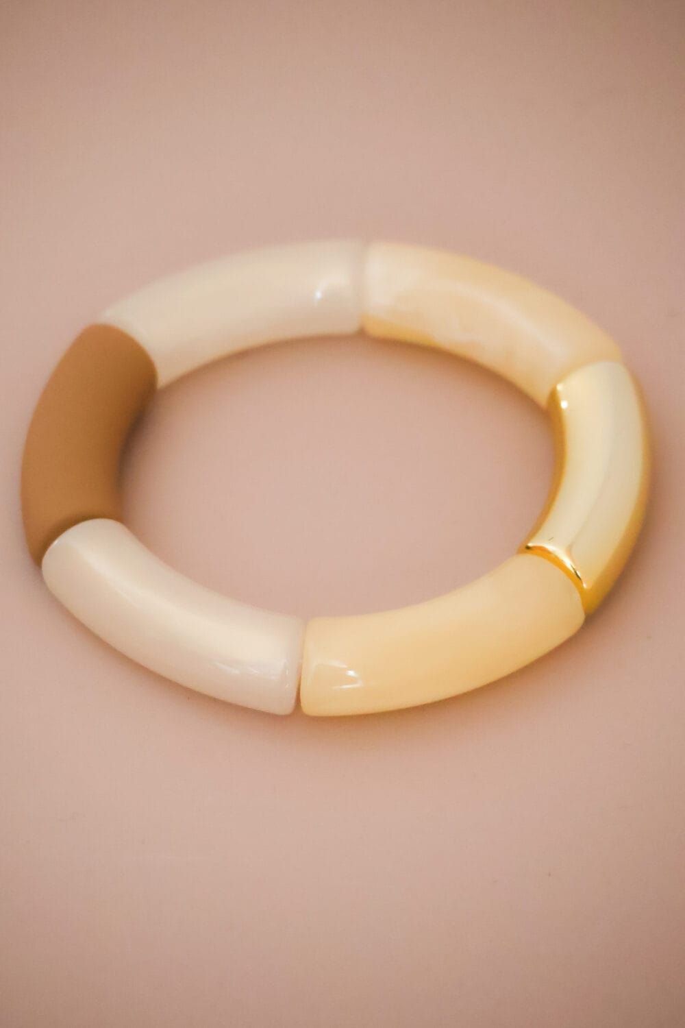 Armkette Tube bold gold camel