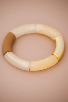 Armkette Tube bold gold camel