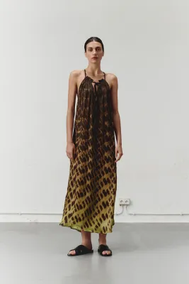 Trägerkleid ROBIN spots khaki