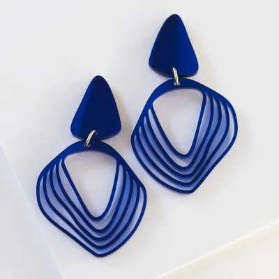 ANIKÓ Statement Ohrringe dark blue