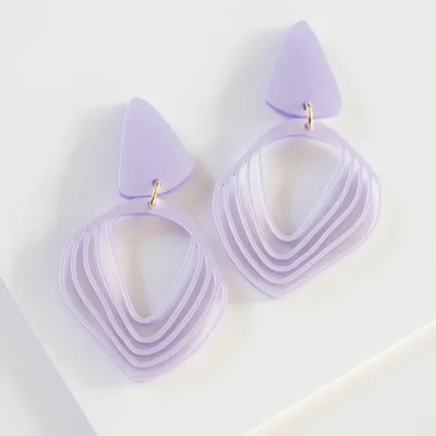 ANIKÓ Statement Ohrringe pearly lavender