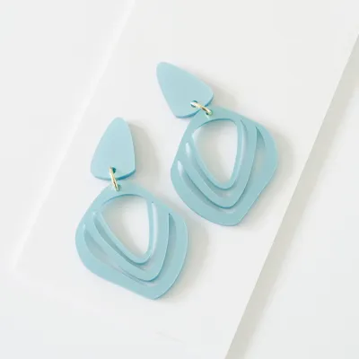 ILUSKA Statement Ohrringe pearly blue