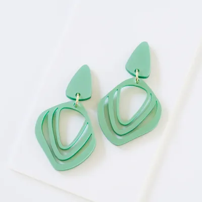 ILUSKA Statement Ohrringe pearly green