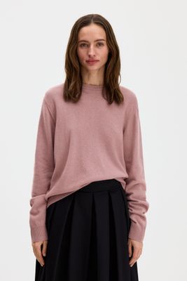 Soft Wool Crewneck Sweater light pink