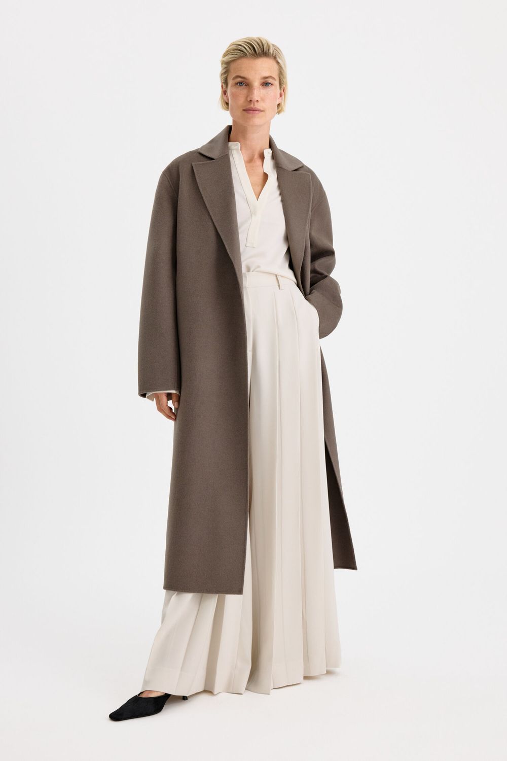 ALYSSA Double Coat taupe braun