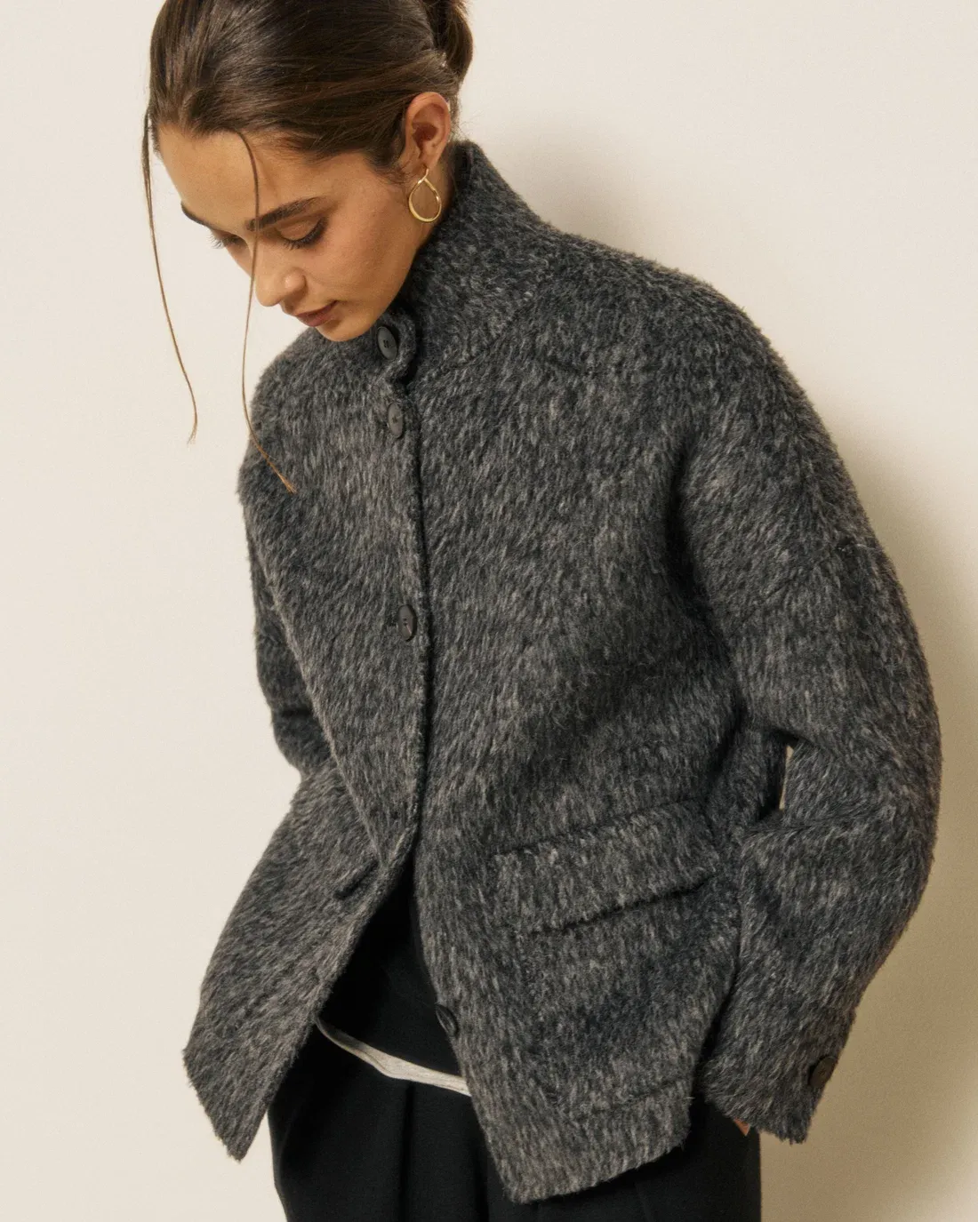 Jacke VIVIEN Double-Face grau