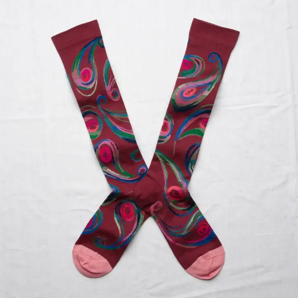 Kniesocken Paisley